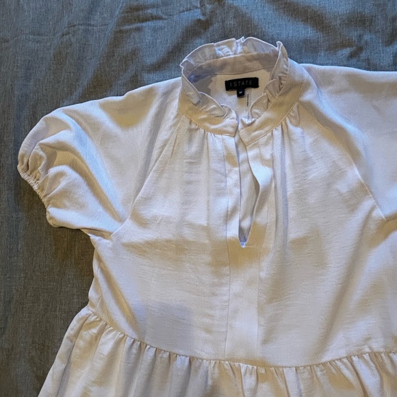 1. State White Ruffled Mini Dress - Picture 6 of 11